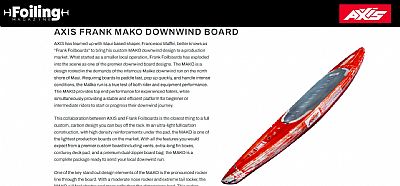 AXIS Frank Mako Downwind Board🚀