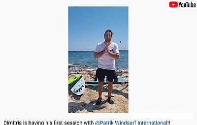 THE FIRST SESSION ON PATRIK-WINDSURF